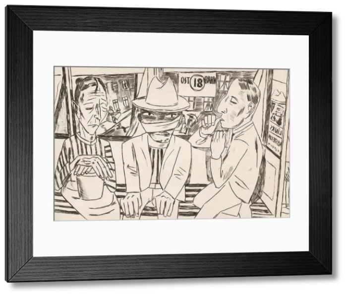 Framed Print : In the Tram (In der Trambahn), 1922. Creator: Max Beckmann Framed Print : In the Tram (In der Trambahn), 1922. Creator: Max Beckmann
