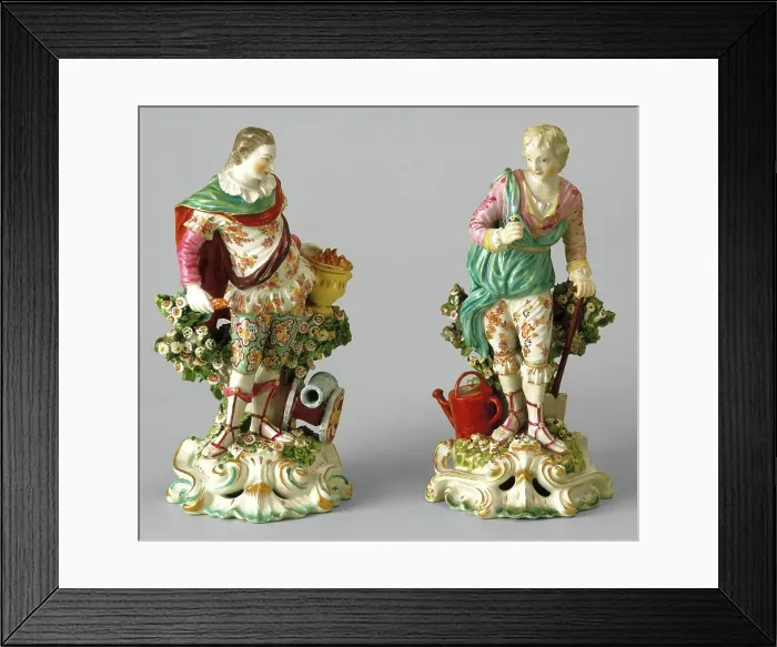 Framed Print : Fire and Earth (originally titled War and Peace), 1765-1769. Creator: Chelsea Porcelain Manufactory Framed Print : Fire and Earth (originally titled War and Peace), 1765-1769. Creator: Chelsea Porcelain Manufactory