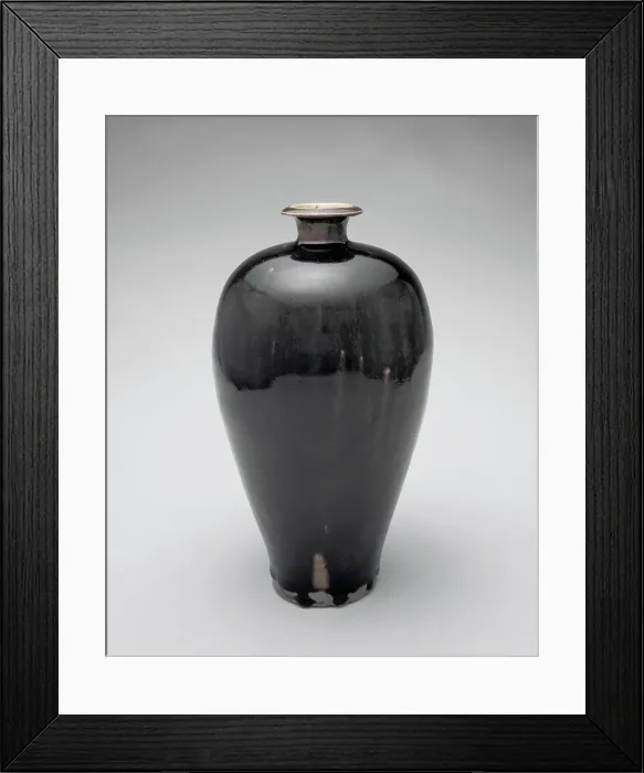 Framed Print : Black vase, about 1100. Creator: Unknown Framed Print : Black vase, about 1100. Creator: Unknown