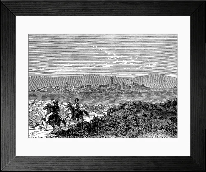 Framed Print : The Giant Cities of Bashan - El Karayeh, 1873. Creator: Unknown Framed Print : The Giant Cities of Bashan - El Karayeh, 1873. Creator: Unknown