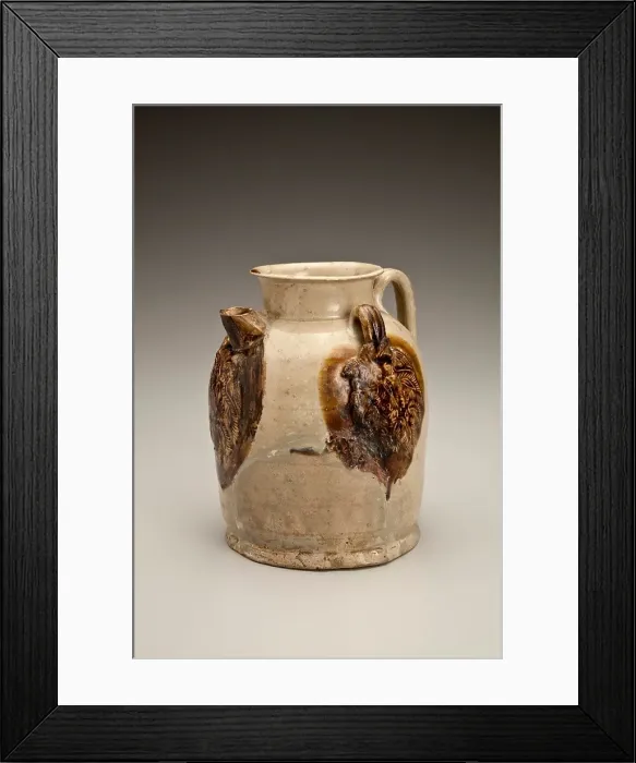 Framed Print : Ewer with medallion appliques of foliage and birds, 800s. Creator: Unknown Framed Print : Ewer with medallion appliques of foliage and birds, 800s. Creator: Unknown