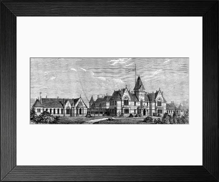 Framed Print : The new Infirmary at Wigan, 1873. Creator: Unknown Framed Print : The new Infirmary at Wigan, 1873. Creator: Unknown