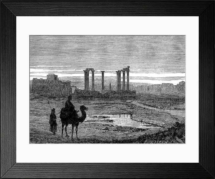 Framed Print : The Giant Cities of Bashan - Suweldeh, 1873. Creator: Unknown Framed Print : The Giant Cities of Bashan - Suweldeh, 1873. Creator: Unknown