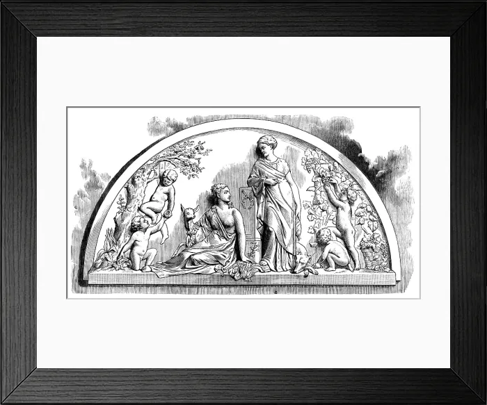 Framed Print : Spring and Autumn, by F. J. Williamson, from the late Royal Academy exhibition, 1873. Creator: Unknown Framed Print : Spring and Autumn, by F. J. Williamson, from the late Royal Academy exhibition, 1873. Creator: Unknown