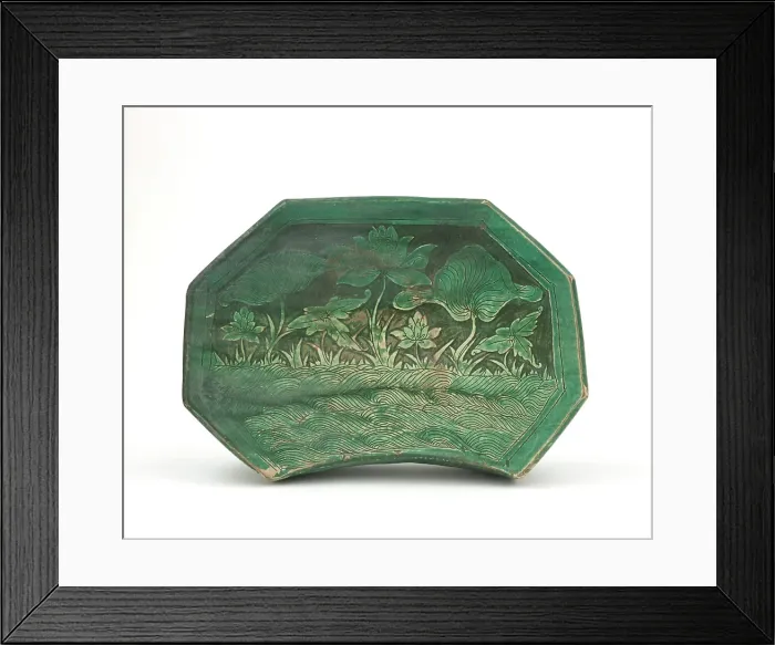 Framed Print : Pillow with lotus design, about 1200. Creator: Unknown Framed Print : Pillow with lotus design, about 1200. Creator: Unknown