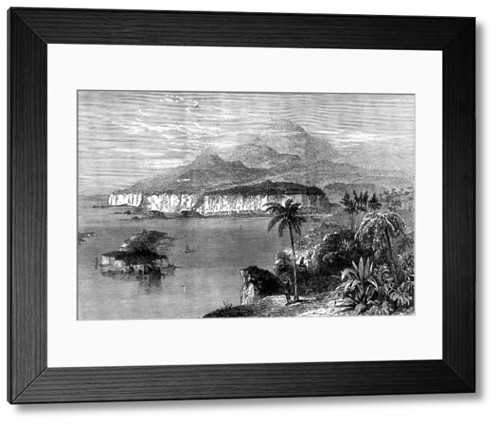Framed Print : Ambas Bay and highlands of the Cameroons, west coast of Africa, 1873. Creator: Unknown Framed Print : Ambas Bay and highlands of the Cameroons, west coast of Africa, 1873. Creator: Unknown