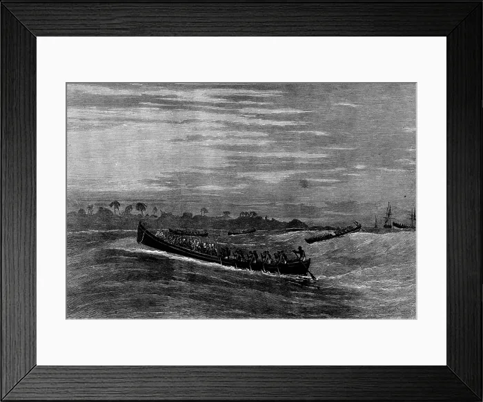 Framed Print : Surf-boat for landing troops on the Gold Coast, 1873. Creator: Unknown Framed Print : Surf-boat for landing troops on the Gold Coast, 1873. Creator: Unknown