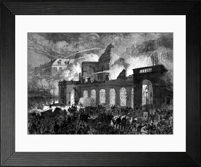 Framed Print : Burning of the old Opera-House, Paris, 1873. Creator: Unknown Framed Print : Burning of the old Opera-House, Paris, 1873. Creator: Unknown