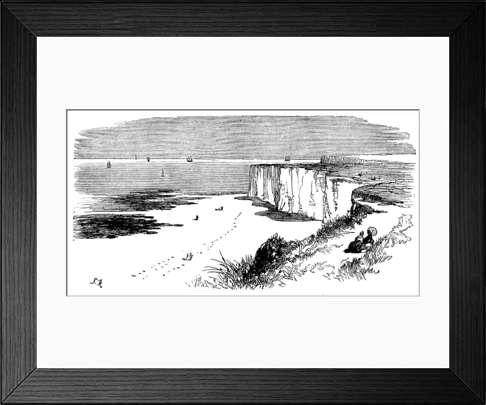 Framed Print : The Isle of Thanet: cliffs near Margate, 1873. Creator: Unknown Framed Print : The Isle of Thanet: cliffs near Margate, 1873. Creator: Unknown
