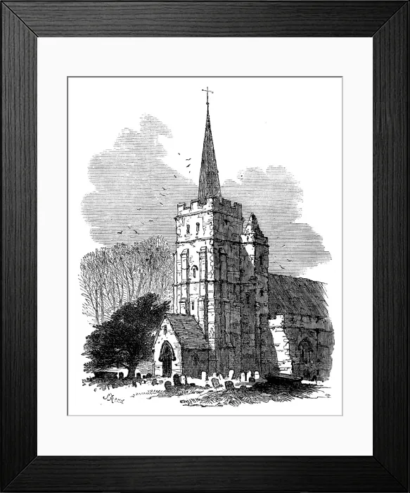 Framed Print : The Isle of Thanet: Minster Church, 1873. Creator: Unknown Framed Print : The Isle of Thanet: Minster Church, 1873. Creator: Unknown