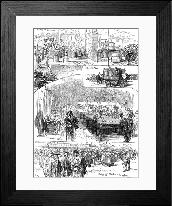 Framed Print : National Rifle Association Prize Meeting; preparing for the camp at Wimbledon, 1873. Creator: Unknown Framed Print : National Rifle Association Prize Meeting; preparing for the camp at Wimbledon, 1873. Creator: Unknown