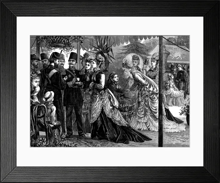 Framed Print : Visit of the Shah: garden party at Chiswick, given by the Prince and Princess of Wales, 1873. Creator: Unknown Framed Print : Visit of the Shah: garden party at Chiswick, given by the Prince and Princess of Wales, 1873. Creator: Unknown