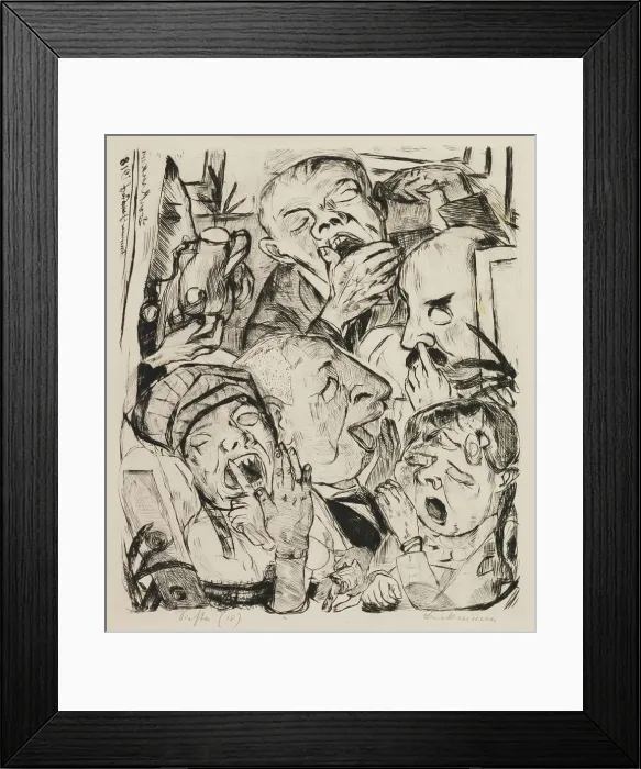 Framed Print : Siesta, 1918. Creator: Max Beckmann