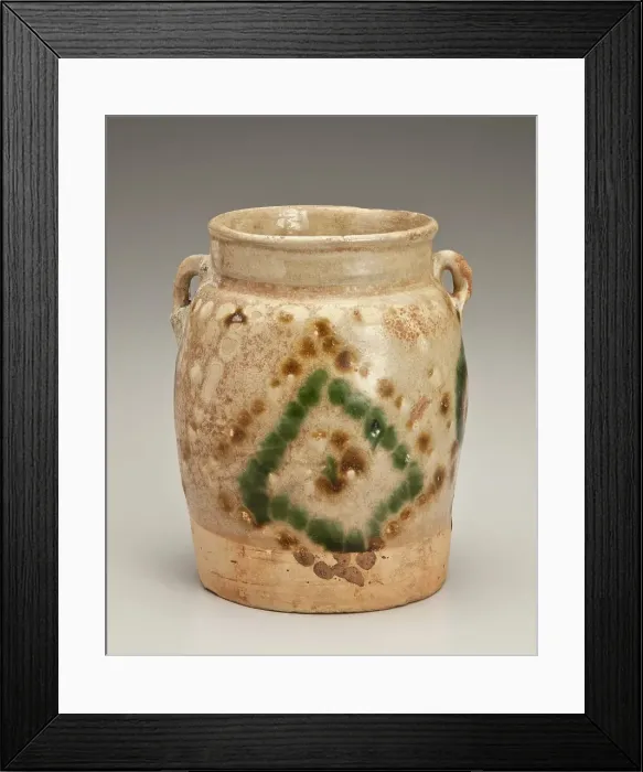 Framed Print : Jar with diamond design, about 800. Creator: Unknown