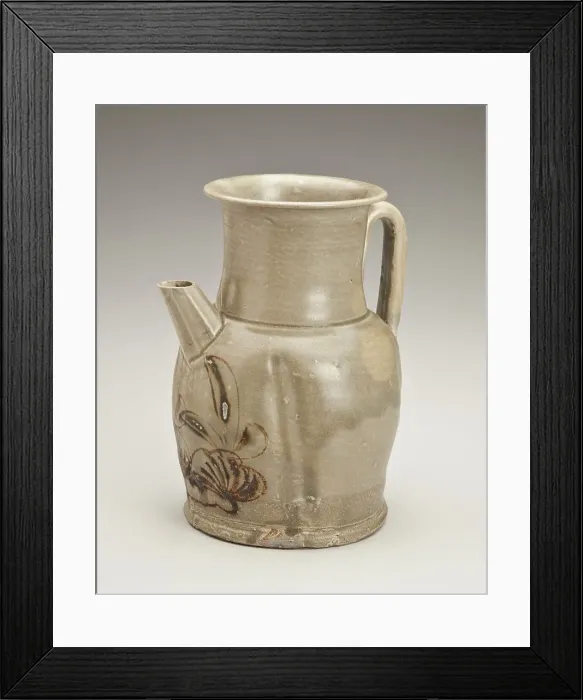 Framed Print : Melon-shaped ewer with foliage design, 800s. Creator: Unknown Framed Print : Melon-shaped ewer with foliage design, 800s. Creator: Unknown