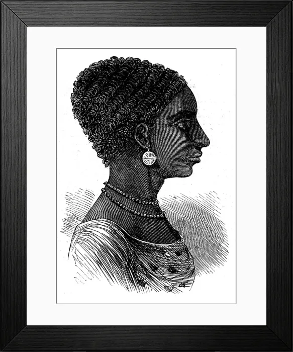Framed Print : Zanzibar slave girl, 1873. Creator: Unknown Framed Print : Zanzibar slave girl, 1873. Creator: Unknown