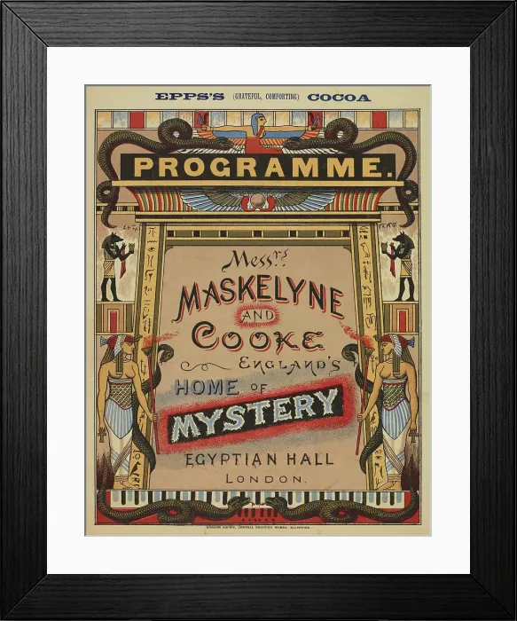 Framed Print : Messrs. Maskelyne and Cooke, England's Home of Mystery, Egyptian Hall, London, 1887. Creator: Unknown. Messrs. Maskelyne and Cooke, England's Home of Mystery, Egyptian Hall, London, 1887. Creator: Unknown Framed Print : Messrs. Maskelyne and Cooke, England's Home of Mystery, Egyptian Hall, London, 1887. Creator: Unknown. Messrs. Maskelyne and Cooke, England's Home of Mystery, Egyptian Hall, London, 1887. Creator: Unknown