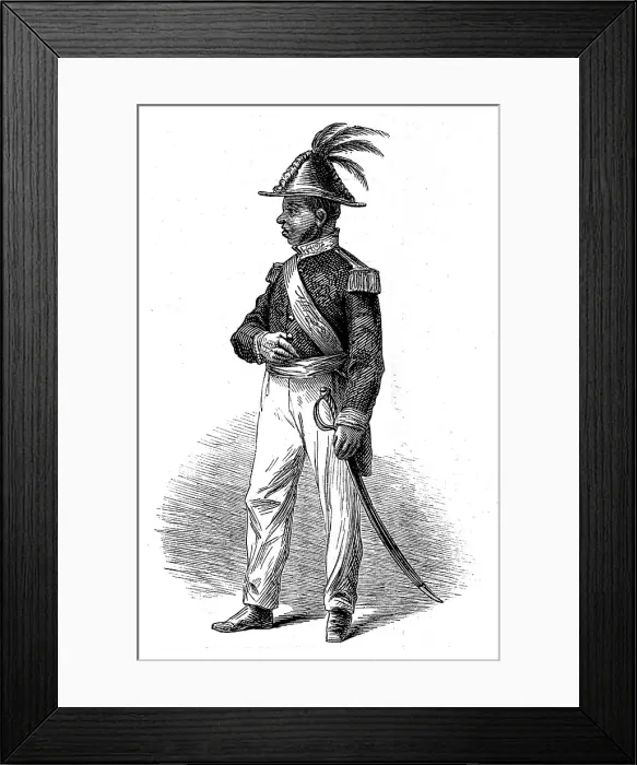 Framed Print : One of the Governor's staff, Majunga, 1873. Creator: Unknown. One of the Governor's staff, Majunga, 1873. Creator: Unknown Framed Print : One of the Governor's staff, Majunga, 1873. Creator: Unknown. One of the Governor's staff, Majunga, 1873. Creator: Unknown