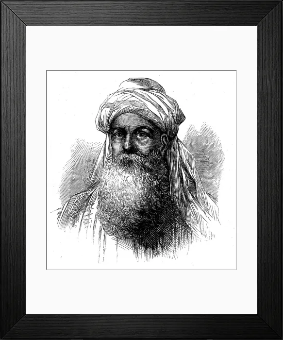 Framed Print : Arab Governor, Lamoo, 1873. Creator: Unknown Framed Print : Arab Governor, Lamoo, 1873. Creator: Unknown