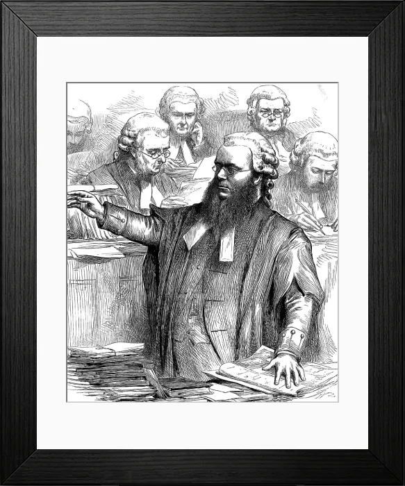 Framed Print : Trial of the Tichborne Claimant: Dr. Kenealy concluding his address, 1873. Creator: Unknown Framed Print : Trial of the Tichborne Claimant: Dr. Kenealy concluding his address, 1873. Creator: Unknown