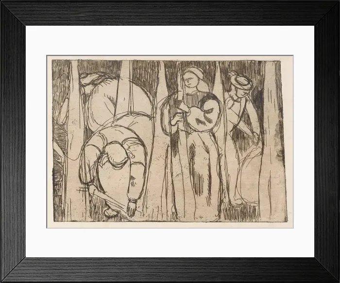 Framed Print : Les Rouisseuses (The Flax Gatherers), 1893. Creator: Armand Seguin Framed Print : Les Rouisseuses (The Flax Gatherers), 1893. Creator: Armand Seguin