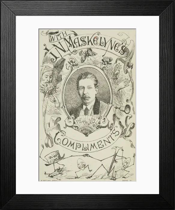 Framed Print : With J.N. Maskelyne's Compliments, late 19th century. Creator: Unknown. With J.N. Maskelyne's Compliments, late 19th century. Creator: Unknown Framed Print : With J.N. Maskelyne's Compliments, late 19th century. Creator: Unknown. With J.N. Maskelyne's Compliments, late 19th century. Creator: Unknown