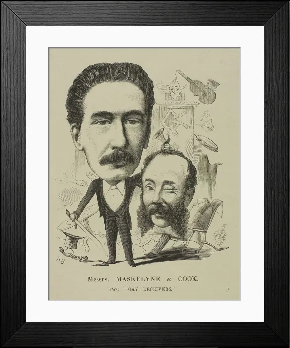 Framed Print : Messrs. Maskelyne & Cook; Two Gay Deceivers, late 19th century. Creator: Unknown Framed Print : Messrs. Maskelyne & Cook; Two Gay Deceivers, late 19th century. Creator: Unknown