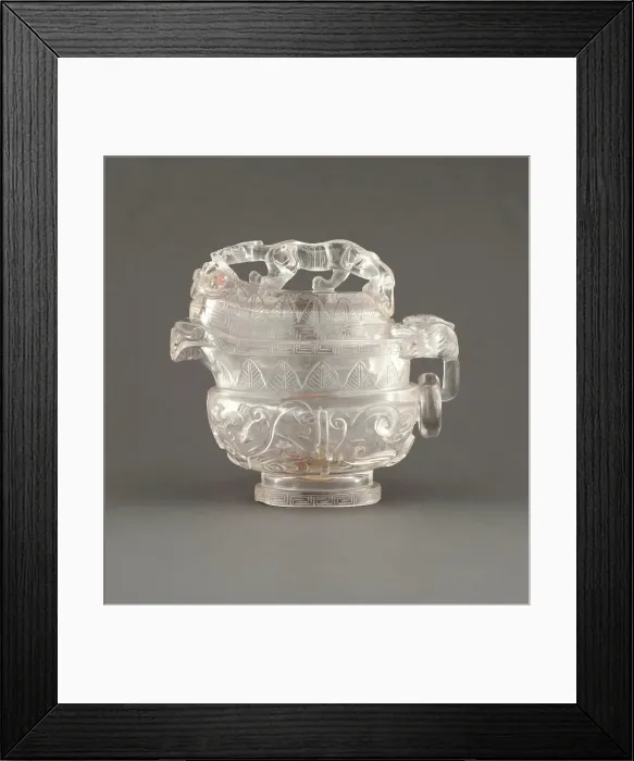 Framed Print : Covered vessel with wood stand, 18th century. Creator: Unknown Framed Print : Covered vessel with wood stand, 18th century. Creator: Unknown