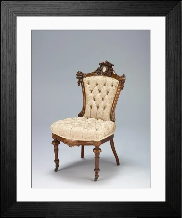 Framed Print : Side chair, about 1860-1870. Creator: John Jelliff Framed Print : Side chair, about 1860-1870. Creator: John Jelliff
