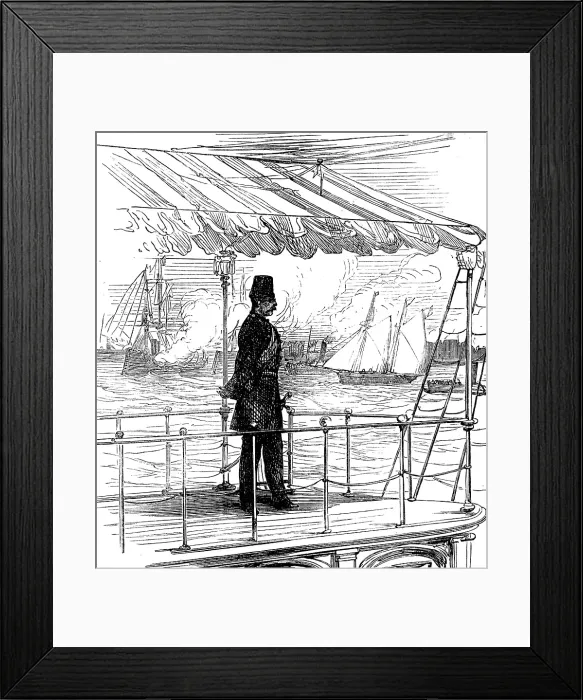Framed Print : The Shah's last look at England, 1873. Creator: Unknown. The Shah's last look at England, 1873. Creator: Unknown Framed Print : The Shah's last look at England, 1873. Creator: Unknown. The Shah's last look at England, 1873. Creator: Unknown