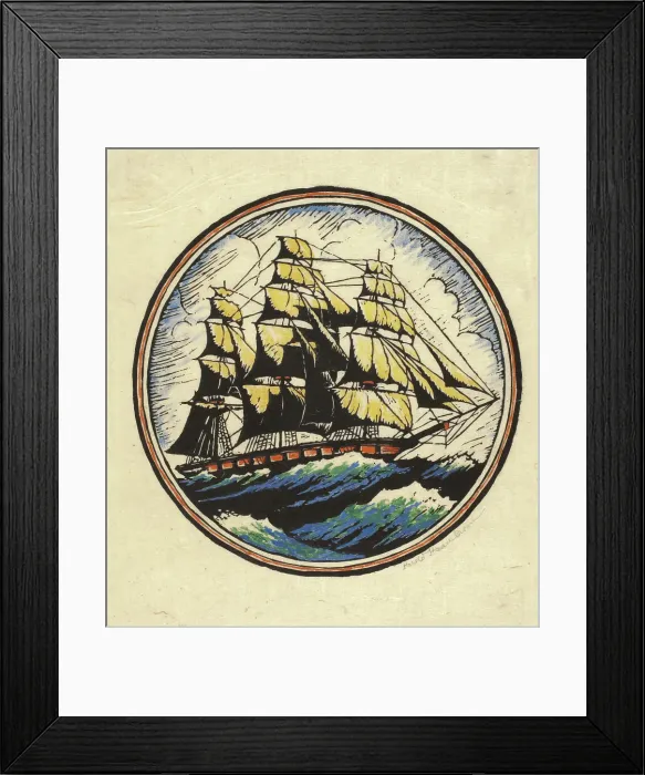 Framed Print : The Clipper 1849, c1900-1932. Creator: Harold Haven Brown Framed Print : The Clipper 1849, c1900-1932. Creator: Harold Haven Brown