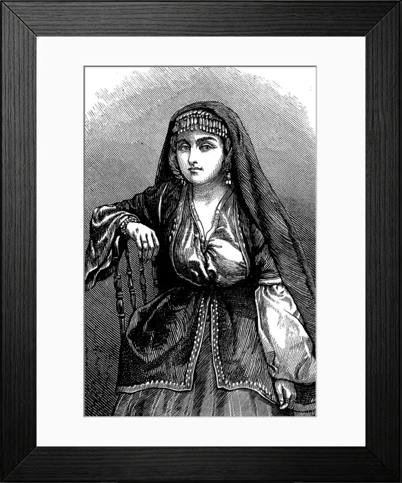 Framed Print : The Nations of Western Asia: Armenian girl in Baxu, 1873. Creator: Unknown Framed Print : The Nations of Western Asia: Armenian girl in Baxu, 1873. Creator: Unknown