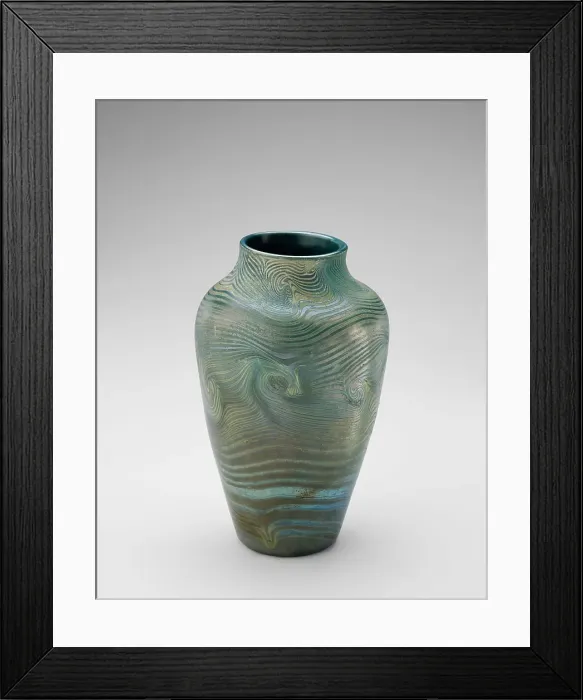 Framed Print : Vase, about 1892-1901. Creator: Tiffany Glass Framed Print : Vase, about 1892-1901. Creator: Tiffany Glass