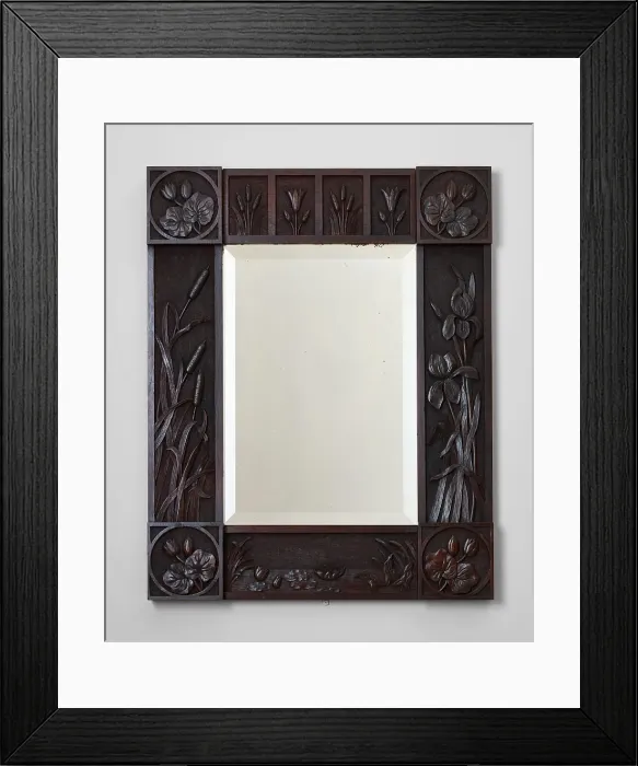 Framed Print : Framed mirror, about 1880. Creator: Emma Harter Sweetser Framed Print : Framed mirror, about 1880. Creator: Emma Harter Sweetser