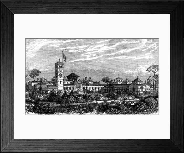 Framed Print : Residence of the British Legation at Teheran, 1873. Creator: Unknown Framed Print : Residence of the British Legation at Teheran, 1873. Creator: Unknown