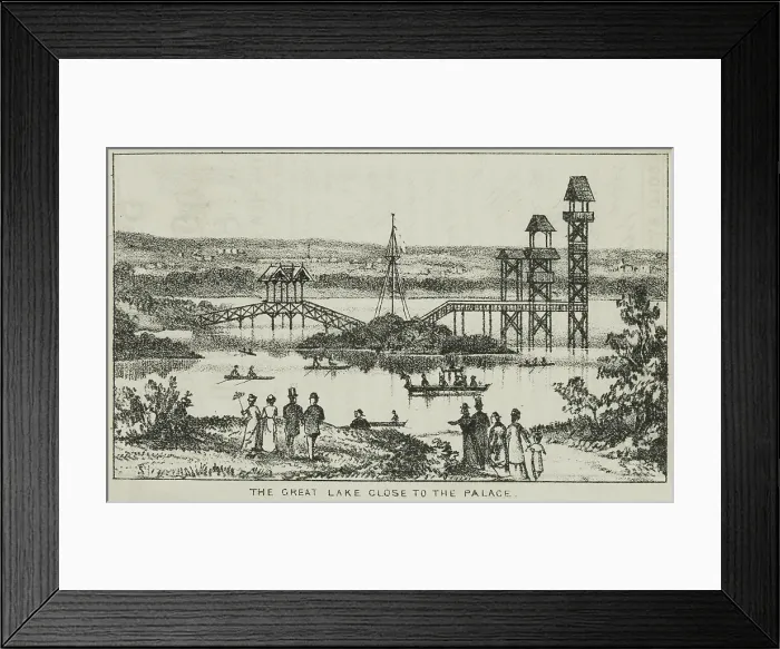 Framed Print : The Great Lake close to the Alexandra Palace, 19th century. Creator: Unknown Framed Print : The Great Lake close to the Alexandra Palace, 19th century. Creator: Unknown