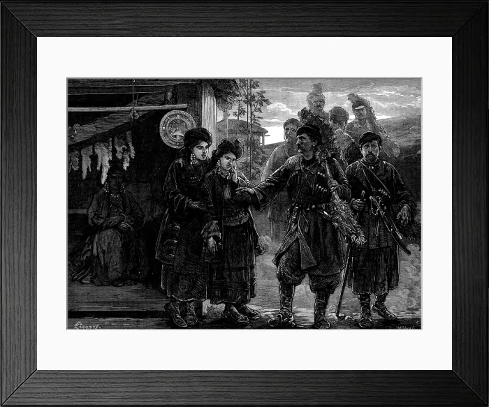 Framed Print : Nations of Western Asia: people of Georgia, 1873. Creator: William James Palmer Framed Print : Nations of Western Asia: people of Georgia, 1873. Creator: William James Palmer