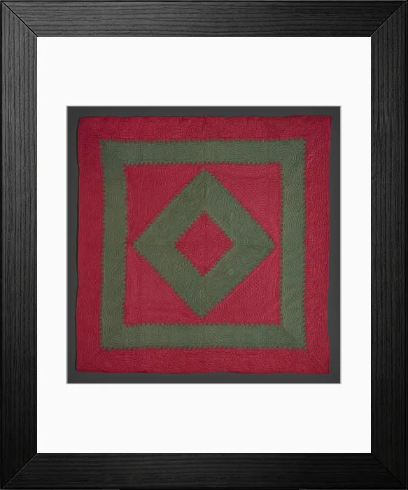 Framed Print : Quilt (Sawtooth Diamond In Square), about 1910. Creator: Unknown Framed Print : Quilt (Sawtooth Diamond In Square), about 1910. Creator: Unknown
