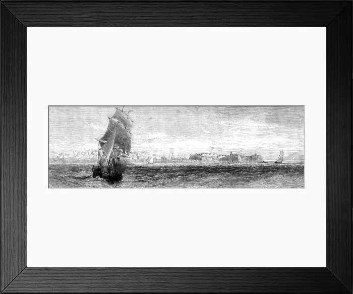 Framed Print : The East African Slave Trade: Mozambique, with Fort St. Sebastian, 1873. Creator: Unknown