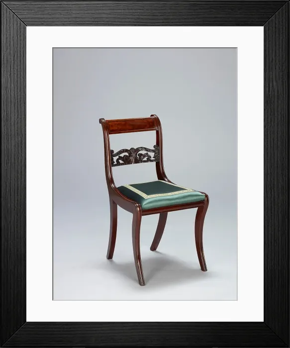 Framed Print : Side chair, about 1810. Creator: Unknown Framed Print : Side chair, about 1810. Creator: Unknown