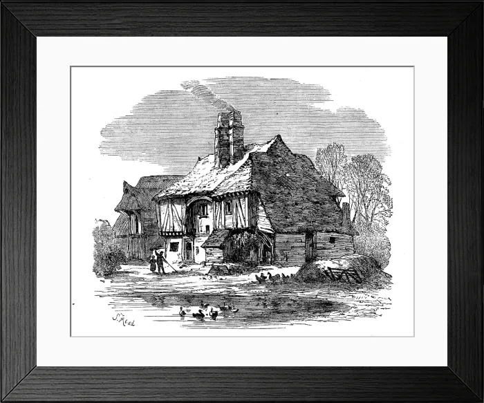 Framed Print : The Isle of Thanet: farmhouse, 1873. Creator: Unknown Framed Print : The Isle of Thanet: farmhouse, 1873. Creator: Unknown