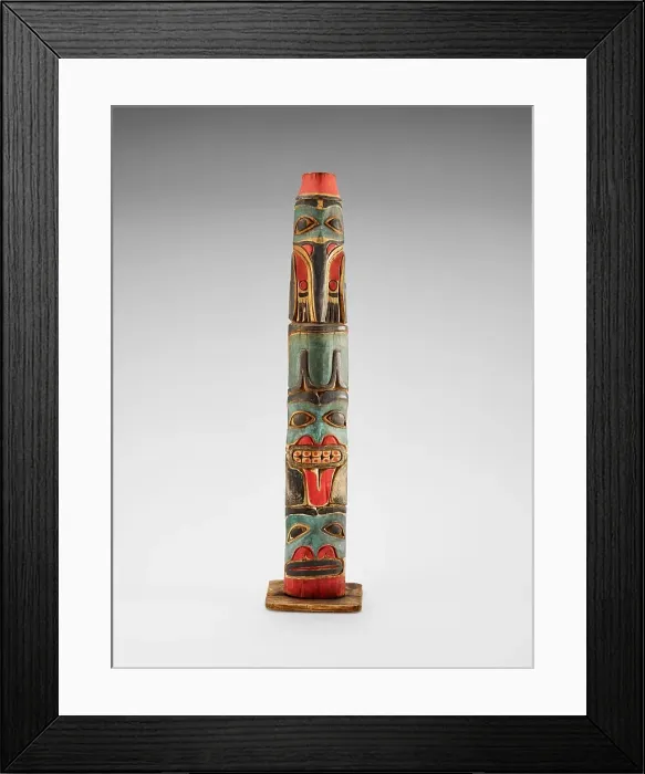 Framed Print : Totem pole model, 1880-1900. Creator: Unknown Framed Print : Totem pole model, 1880-1900. Creator: Unknown
