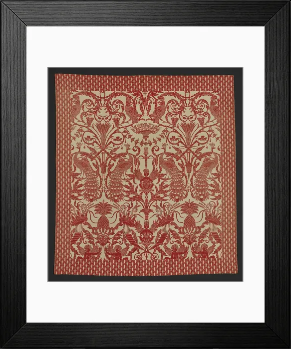 Framed Print : Bed Cover (Coverlet), about 1880. Creator: Unknown Framed Print : Bed Cover (Coverlet), about 1880. Creator: Unknown