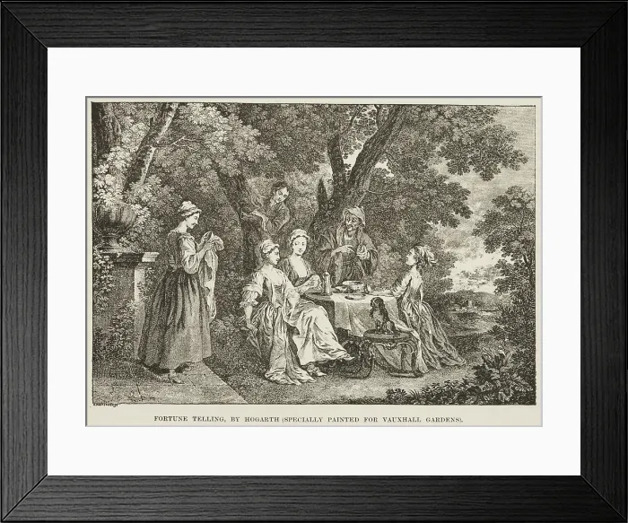 Framed Print : Fortune Telling, by Hogarth, 18th century, (late 19th century). Creator: Unknown Framed Print : Fortune Telling, by Hogarth, 18th century, (late 19th century). Creator: Unknown