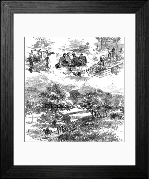 Framed Print : The Autumn Campaign on Cannock Chase, 1873. Creator: Unknown Framed Print : The Autumn Campaign on Cannock Chase, 1873. Creator: Unknown