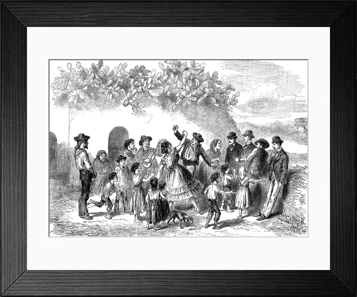 Framed Print : Sketches in Spain: the Gipsies Quarter, Granada, 1873. Creator: Unknown. Sketches in Spain: the Gipsies Quarter, Granada, 1873. Creator: Unknown Framed Print : Sketches in Spain: the Gipsies Quarter, Granada, 1873. Creator: Unknown. Sketches in Spain: the Gipsies Quarter, Granada, 1873. Creator: Unknown