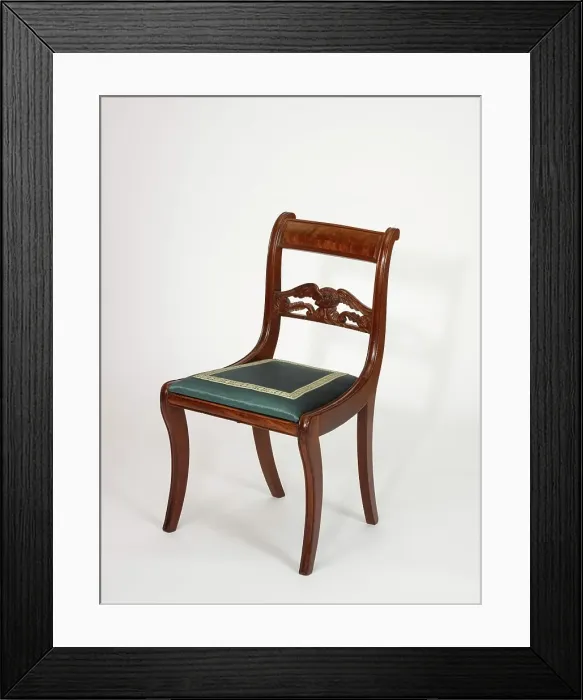 Framed Print : Side chair, about 1810. Creator: Unknown Framed Print : Side chair, about 1810. Creator: Unknown