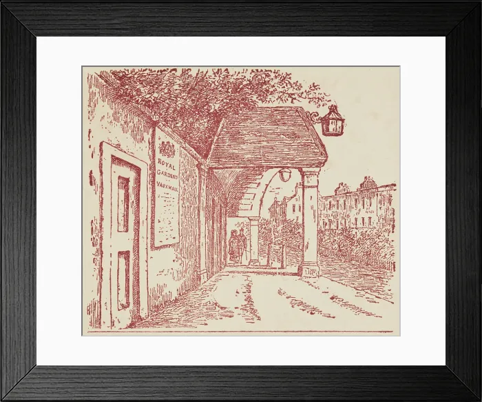 Framed Print : Entrance to Vauxhall Gardens, 1888. Creator: Unknown Framed Print : Entrance to Vauxhall Gardens, 1888. Creator: Unknown