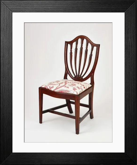 Framed Print : Side chair, about 1790-1800. Creator: Unknown Framed Print : Side chair, about 1790-1800. Creator: Unknown