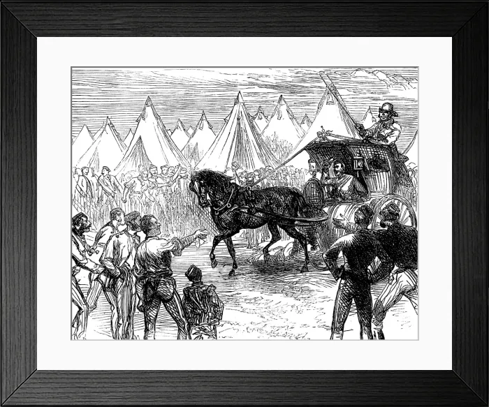 Framed Print : The Autumn Campaign on Dartmoor: a Hansom in camp, 1873. Creator: Unknown